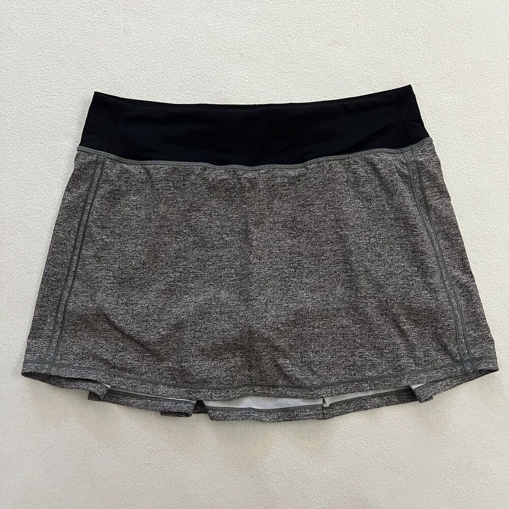 Lululemon Heather Lux Multi Black Pace Rival Skirt Tall No Panels 15" Skort 8
